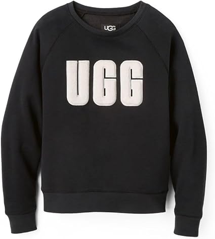 UGG Women's Madeline Fuzzy Logo Crewneck, Grey Heather